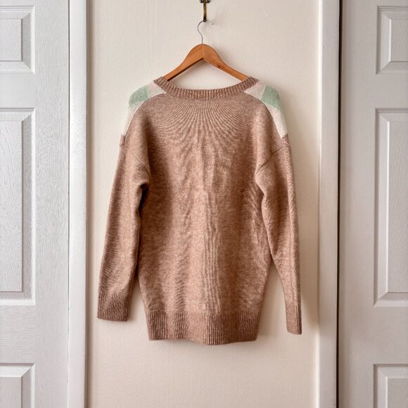 & Other Stories Oversized Argyle Patterned Mohair Wool Blend Jumper - Picture 9 of 10